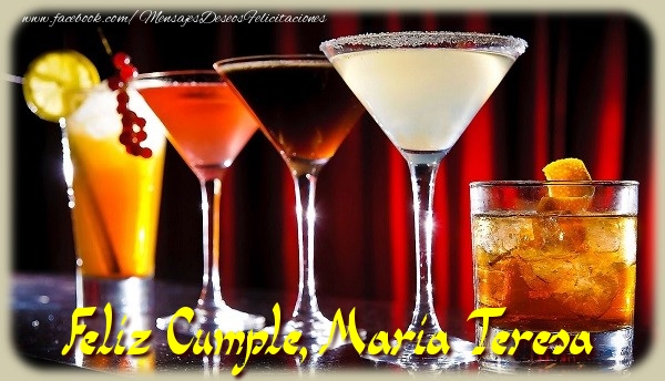Felicitaciones de cumpleaños - Champán | Feliz Cumple, Maria Teresa