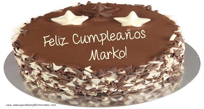 Felicitaciones de cumpleaños - Tarta Feliz Cumpleaños Marko!