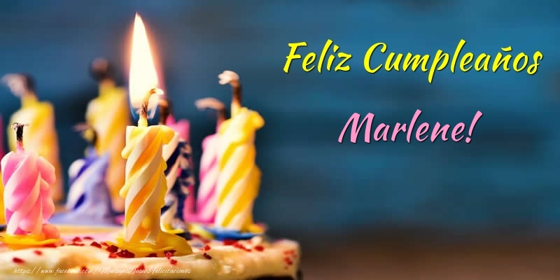 Felicitaciones de cumpleaños - Tartas & Vela | Feliz Cumpleaños Marlene!