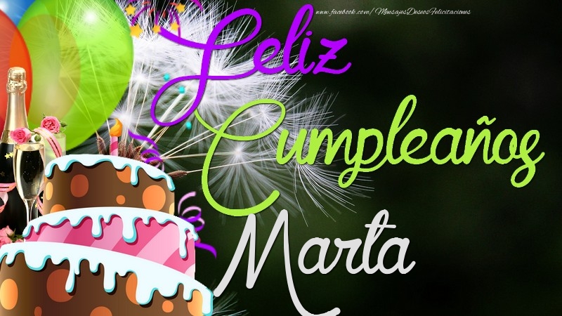 Felicitaciones de cumpleaños - Feliz Cumpleaños, Marta