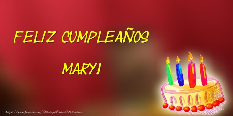 Felicitaciones de cumpleaños - Tartas | Feliz cumpleaños Mary!