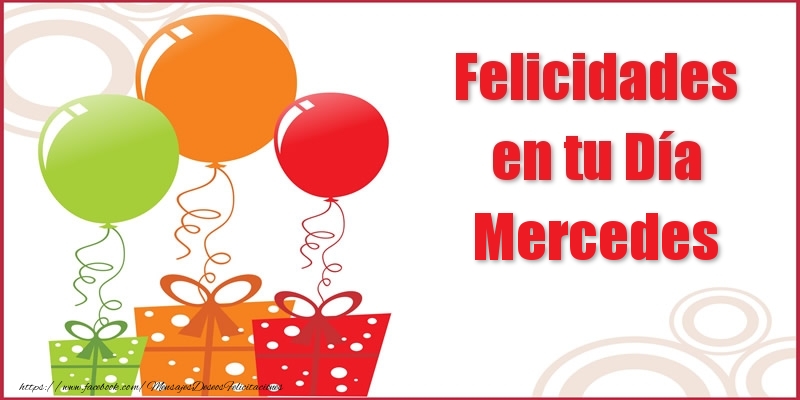 Felicitaciones de cumpleaños - Globos | Felicidades en tu Día Mercedes