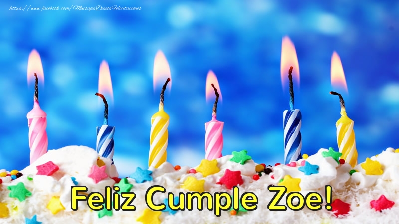 Felicitaciones de cumpleaños - Tartas & Vela | Feliz Cumple Zoe!