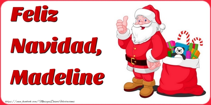  Felicitaciones de Navidad - Papá Noel & Regalo | Feliz Navidad, Madeline