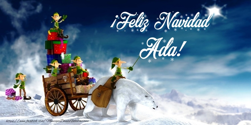 Felicitaciones de Navidad - ¡Feliz Navidad Ada!