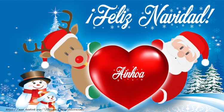 Felicitaciones de Navidad - ¡Feliz Navidad, Ainhoa!