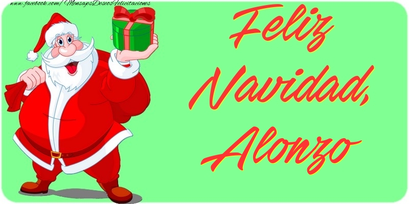 Felicitaciones de Navidad - Papá Noel & Regalo | Feliz Navidad, Alonzo