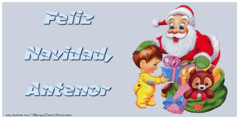 Felicitaciones de Navidad - Papá Noel & Regalo | Feliz Navidad, Antenor