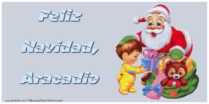 Felicitaciones de Navidad - Papá Noel & Regalo | Feliz Navidad, Aracadio