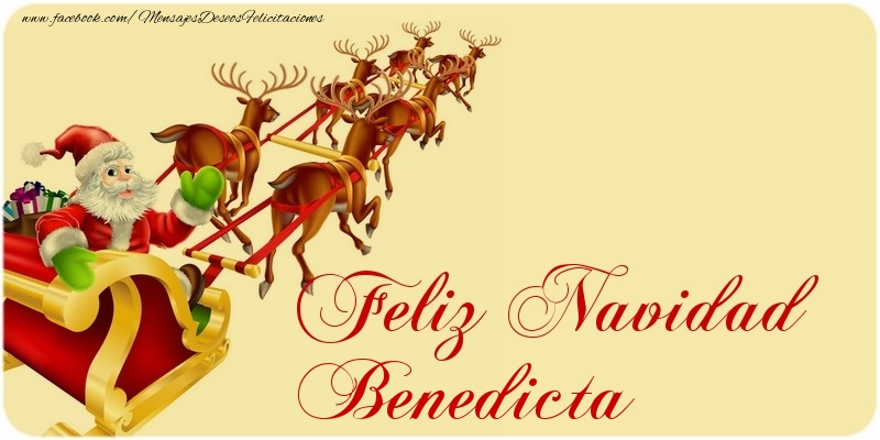Felicitaciones de Navidad - Feliz Navidad Benedicta