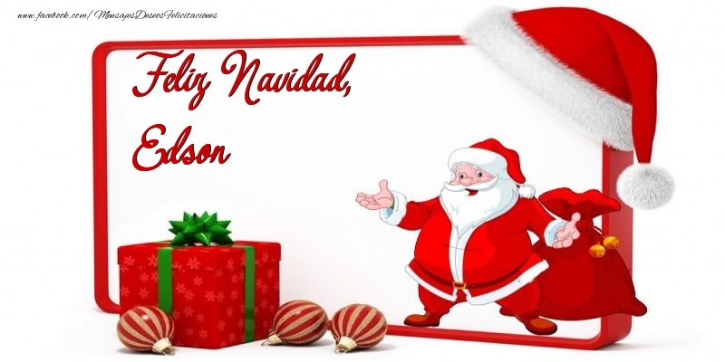 Felicitaciones de Navidad - Feliz Navidad, Edson