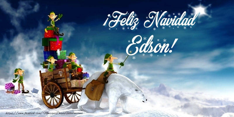 Felicitaciones de Navidad - ¡Feliz Navidad Edson!