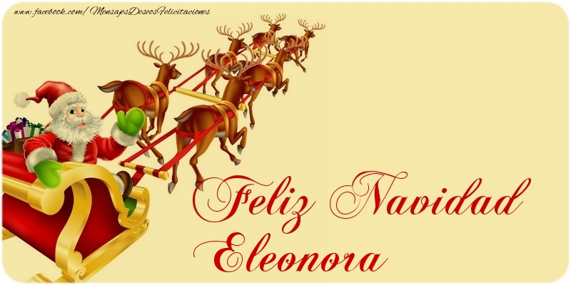 Felicitaciones de Navidad - Papá Noel | Feliz Navidad Eleonora