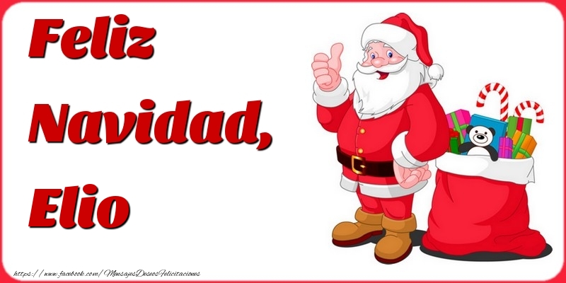 Felicitaciones de Navidad - Papá Noel & Regalo | Feliz Navidad, Elio
