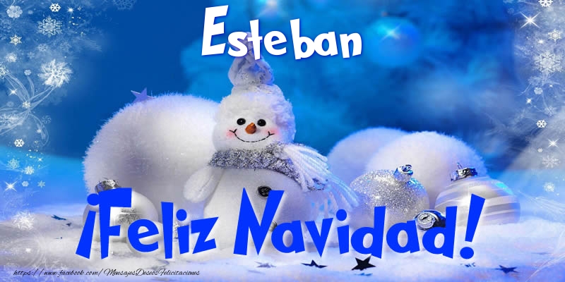 Felicitaciones de Navidad - Muñeco De Nieve | Esteban ¡Feliz Navidad!