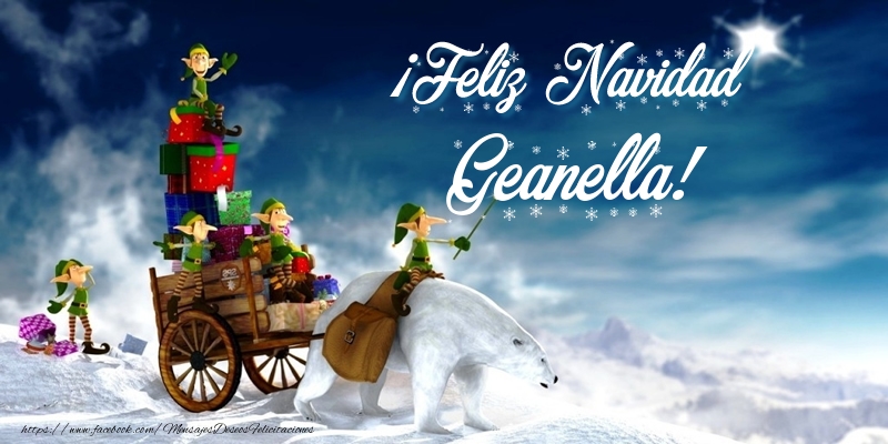 Felicitaciones de Navidad - Papá Noel & Regalo | ¡Feliz Navidad Geanella!