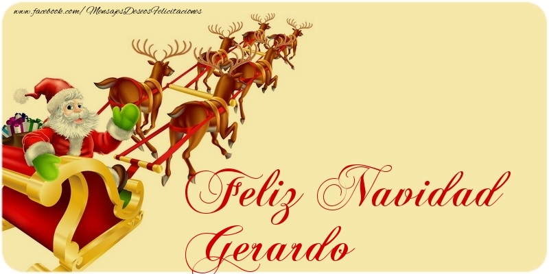 Felicitaciones de Navidad - Papá Noel | Feliz Navidad Gerardo