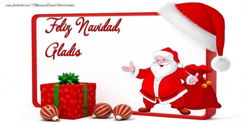 Felicitaciones de Navidad - Papá Noel | Feliz Navidad, Gladis