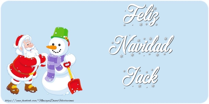 Felicitaciones de Navidad - Muñeco De Nieve & Papá Noel | Feliz Navidad, Jack
