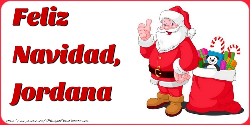 Felicitaciones de Navidad - Papá Noel & Regalo | Feliz Navidad, Jordana