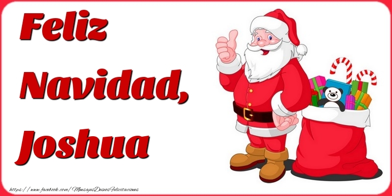 Felicitaciones de Navidad - Papá Noel & Regalo | Feliz Navidad, Joshua