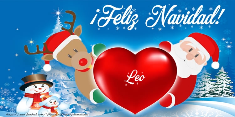 Felicitaciones de Navidad - ¡Feliz Navidad, Leo!