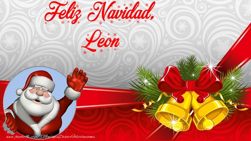 Felicitaciones de Navidad - Papá Noel | Feliz Navidad, Leon