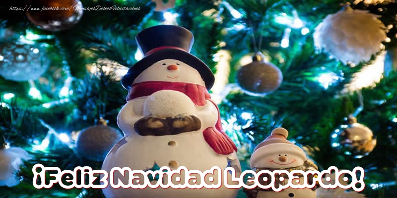 Felicitaciones de Navidad - Muñeco De Nieve | ¡Feliz Navidad Leopardo!