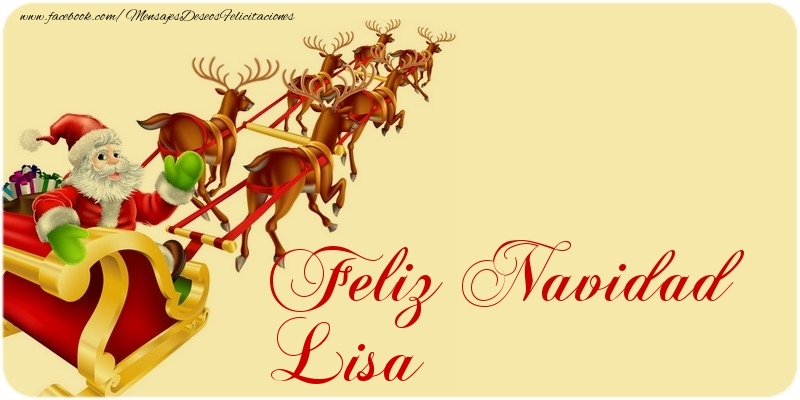 Felicitaciones de Navidad - Papá Noel | Feliz Navidad Lisa