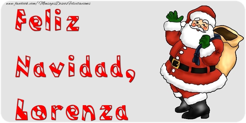 Felicitaciones de Navidad - Feliz Navidad, Lorenza