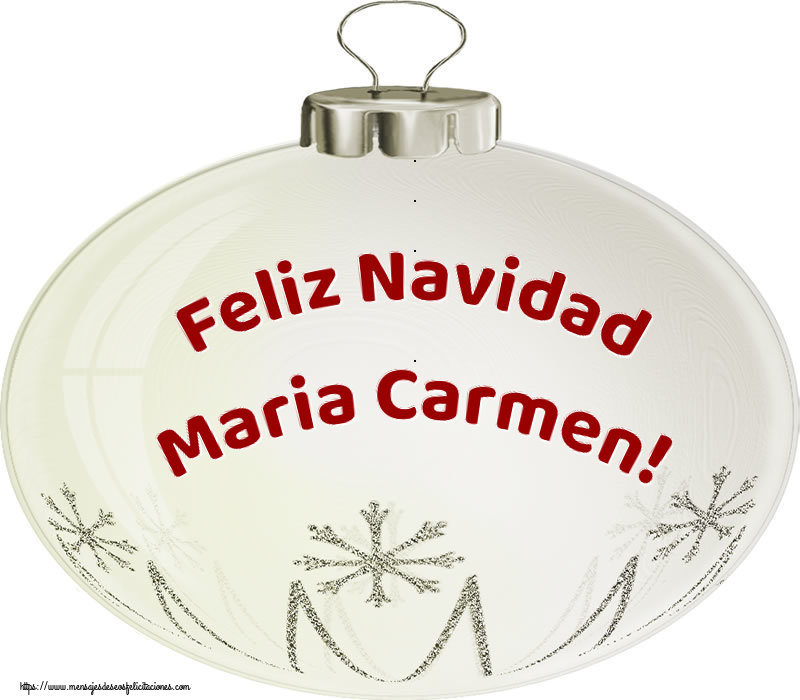 Felicitaciones de Navidad - Globos | Feliz Navidad Maria Carmen!