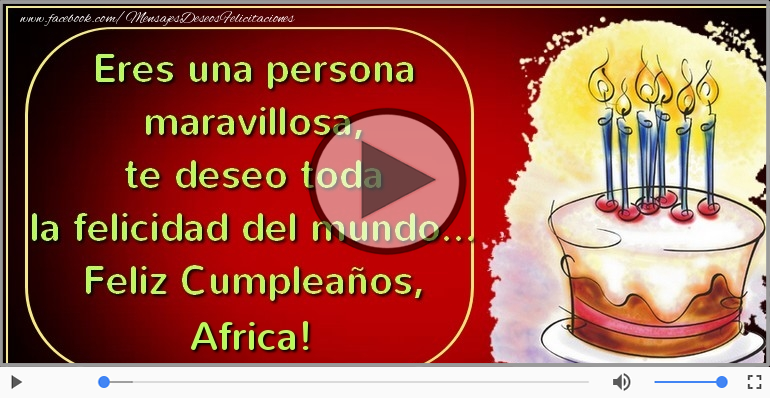 Cumpleaños Feliz para Africa!