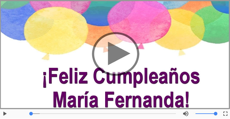 ¡Feliz Cumpleaños María Fernanda!