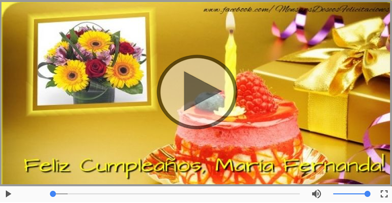 Cumpleaños Feliz para María Fernanda!