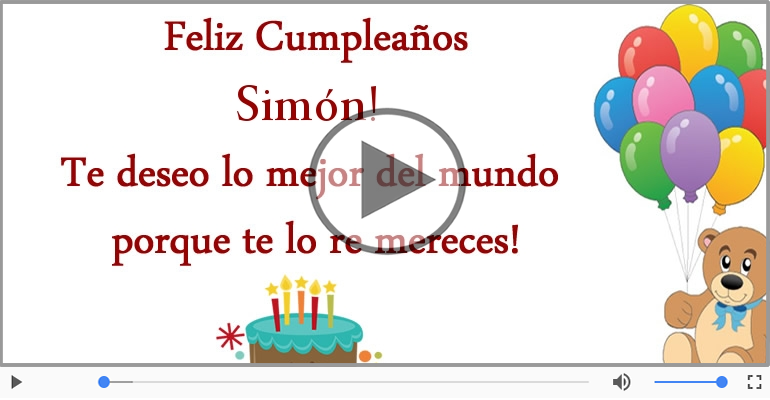 ¡Feliz Cumpleaños Simón! Happy Birthday Simón!